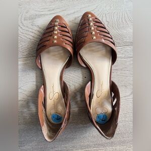 Jessica Simpson Brown Westah Studded Women's Shoes size 7.5
